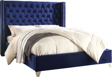 Load image into Gallery viewer, Aiden Black Velvet King Bed
