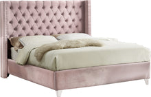 Load image into Gallery viewer, Aiden Pink Velvet Full Bed