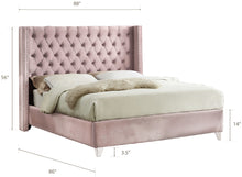 Load image into Gallery viewer, Aiden Black Velvet King Bed