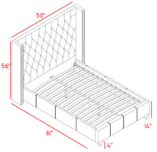 Load image into Gallery viewer, Ashton Grey Linen Twin Bed