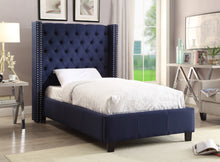 Load image into Gallery viewer, Ashton Grey Linen Twin Bed