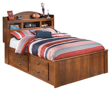 Load image into Gallery viewer, Barchan Full Bookcase Bed with 4 Storage Drawers