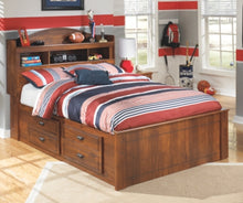 Load image into Gallery viewer, Barchan Full Bookcase Bed with 4 Storage Drawers