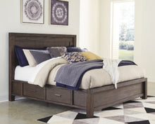 Load image into Gallery viewer, Dellbeck Queen Panel Bed with 4 Storage Drawers