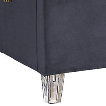 Load image into Gallery viewer, Candace Grey Velvet King Bed
