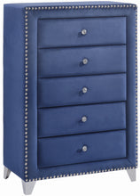 Load image into Gallery viewer, Caroline Navy Velvet Chest