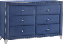 Load image into Gallery viewer, Caroline Navy Velvet Dresser