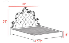 Load image into Gallery viewer, Caroline Navy Velvet King Bed