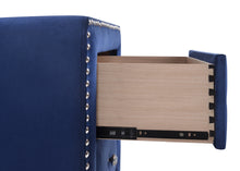 Load image into Gallery viewer, Caroline Navy Velvet Night Stand
