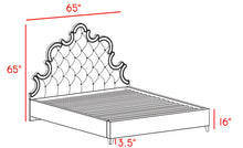 Load image into Gallery viewer, Caroline Navy Velvet Queen Bed