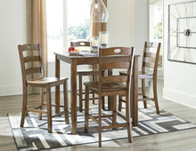Load image into Gallery viewer, Hazelteen Counter Height Dining Room Table and Bar Stools Set of 5
