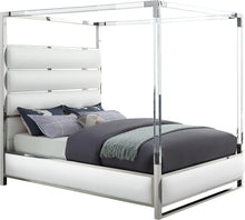 Load image into Gallery viewer, Encore White Faux Leather King Bed