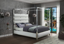 Load image into Gallery viewer, Encore White Faux Leather Queen Bed