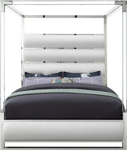 Load image into Gallery viewer, Encore White Faux Leather Queen Bed