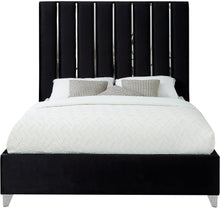 Load image into Gallery viewer, Enzo Black Velvet Full Bed