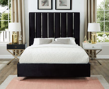 Load image into Gallery viewer, Enzo Black Velvet Full Bed
