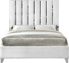 Load image into Gallery viewer, Enzo White Velvet Full Bed