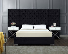 Load image into Gallery viewer, Grande Black Velvet King Bed