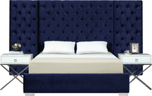 Load image into Gallery viewer, Grande Navy Velvet King Bed