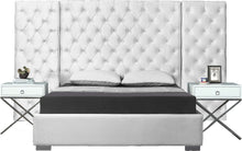 Load image into Gallery viewer, Grande White Velvet Queen Bed