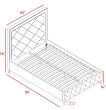 Load image into Gallery viewer, Hampton Black Velvet Queen Bed