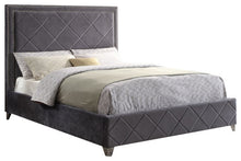 Load image into Gallery viewer, Hampton Black Velvet King Bed