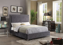 Load image into Gallery viewer, Hampton Black Velvet King Bed