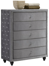 Load image into Gallery viewer, Hudson Grey Velvet Chest