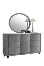 Load image into Gallery viewer, Hudson Grey Velvet Mirror