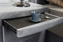Load image into Gallery viewer, Hudson Grey Velvet Night Stand