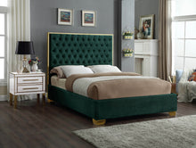Load image into Gallery viewer, Lana Green Velvet Full Bed