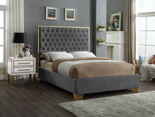 Load image into Gallery viewer, Lana Black Velvet Full Bed