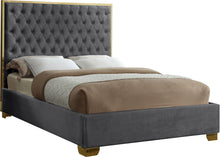 Load image into Gallery viewer, Lana Black Velvet Queen Bed