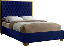 Load image into Gallery viewer, Lana Navy Velvet Queen Bed