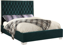 Load image into Gallery viewer, Lexi Green Velvet King Bed