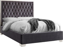 Load image into Gallery viewer, Lexi Black Velvet Full Bed