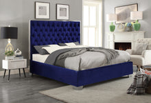 Load image into Gallery viewer, Lexi Black Velvet King Bed