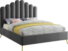 Load image into Gallery viewer, Lily Grey Velvet Full Bed