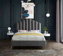 Load image into Gallery viewer, Lily Cream Velvet Full Bed