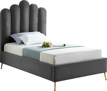 Load image into Gallery viewer, Lily Cream Velvet Twin Bed