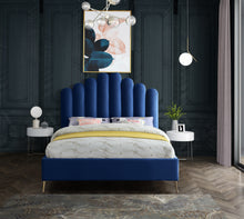 Load image into Gallery viewer, Lily Cream Velvet Full Bed