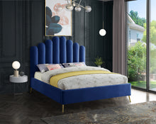 Load image into Gallery viewer, Lily Cream Velvet King Bed