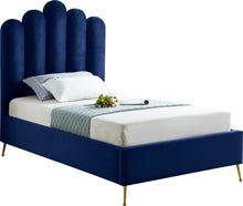 Load image into Gallery viewer, Lily Cream Velvet Twin Bed