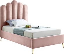 Load image into Gallery viewer, Lily Cream Velvet Twin Bed