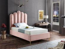 Load image into Gallery viewer, Lily Cream Velvet Twin Bed