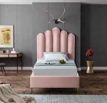 Load image into Gallery viewer, Lily Cream Velvet Twin Bed