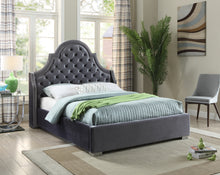 Load image into Gallery viewer, Madison Cream Velvet Queen Bed