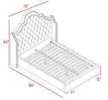 Load image into Gallery viewer, Madison Cream Velvet Queen Bed
