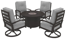 Load image into Gallery viewer, Castle Island Signature Design Fire Pit 5-Piece Outdoor Fire Pit Package