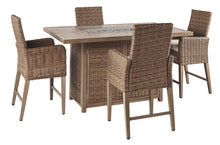Load image into Gallery viewer, Beachcroft Signature Design Pub Table 5-Piece Outdoor Bar Table Set